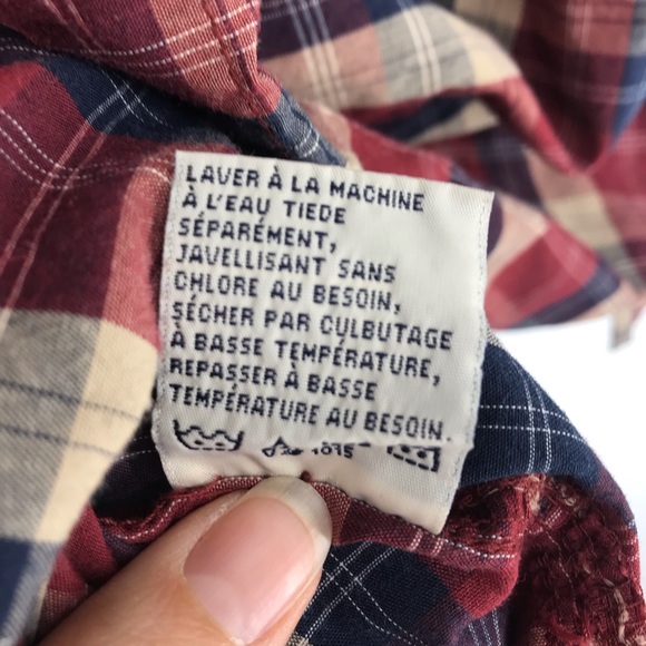 Penmans button down red blue plaid shirt men med - Picture 5 of 10